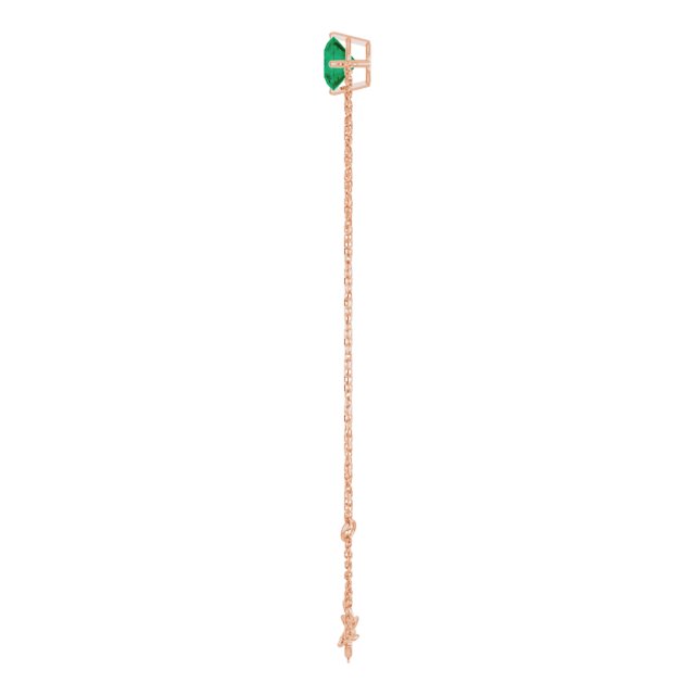 Round Lab-Grown Emerald Link Bracelet In Gold & Platinum