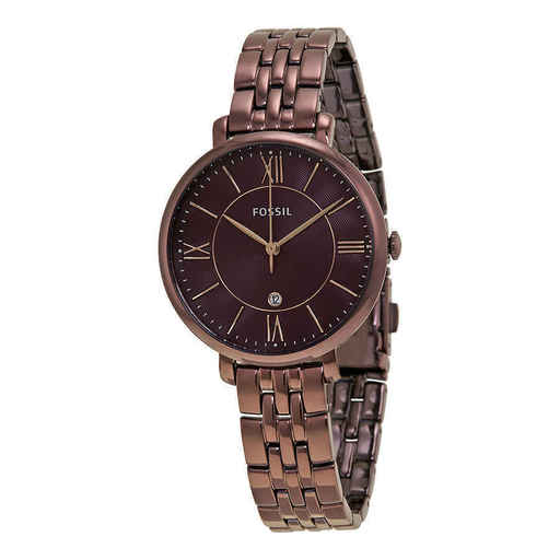 Fossil Jacqueline Wine Dial Ladies Casual Watch ES4100