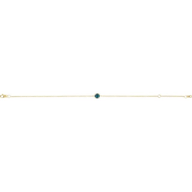 Round Lab-Grown Alexandrite Solitaire Link Bracelet In Gold & Platinum