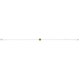 Round Natural Peridot Solitaire Link Bracelet In Gold & Platinum