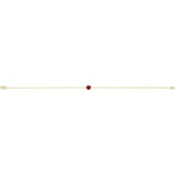 Round Lab-Grown Ruby Solitaire Link Bracelet In Gold & Platinum