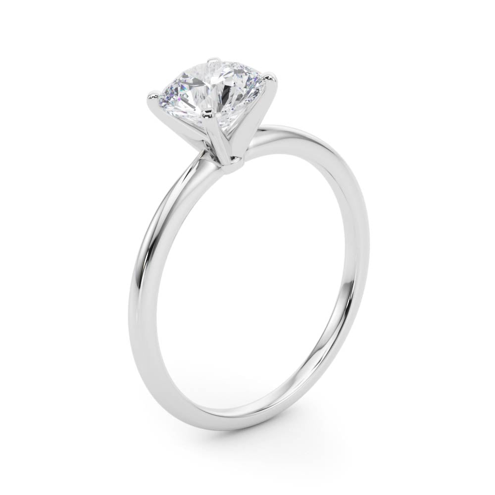 IGI Lab-Grown D-VVS Round Diamond Classic 4-Prong Solitaire Engagement Ring.