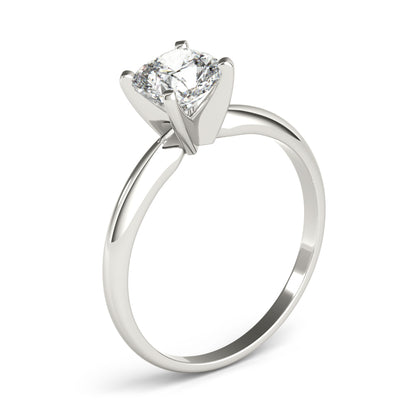 IGI Lab-Grown Cushion Diamond Four Prong Set Solitaire Engagement Ring, D Color VVS Clarity