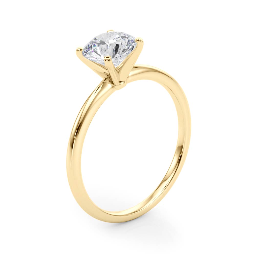 IGI Lab-Grown D-VVS Round Diamond Classic 4-Prong Solitaire Engagement Ring.