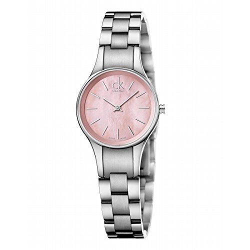 Calvin Klein Ladies Pink Mother of Pearl Dial Watch – Stainless Steel