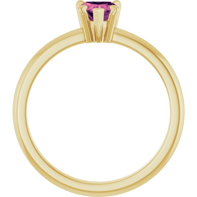 Heart Pink Tourmaline & Diamond Accented Ring in Gold and Platinum