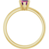Heart Pink Tourmaline & Diamond Accented Ring in Gold and Platinum