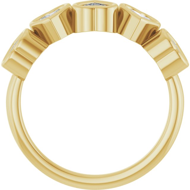 Heart White Sapphire Stackable Ring in Gold and Platinum