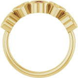 Heart Citrine Stackable Ring in Gold and Platinum