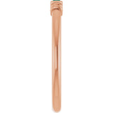 Straight Baguette Lab-Grown Alexandrite Ring in Rose Gold
