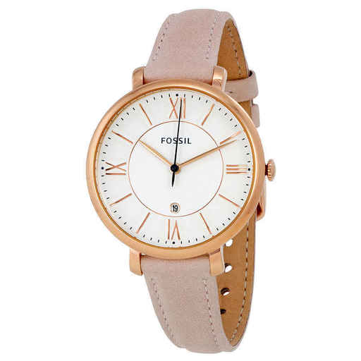 Fossil Jacqueline Women’s White Dial Rose Gold Quartz Watch