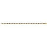 Oval Lab-Grown Blue Sapphire & Lab-Grown Diamond Line Bracelet In Gold & Platinum