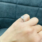 IGI Certified Round Cut Diamond Solitaire Engagement Ring with Side Stones in Platinum