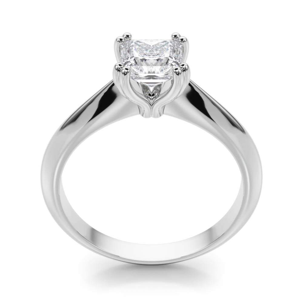 IGI Lab-Grown Cushion Diamond Double 4 Prong Solitaire Engagement Ring, D Color VVS Clarity