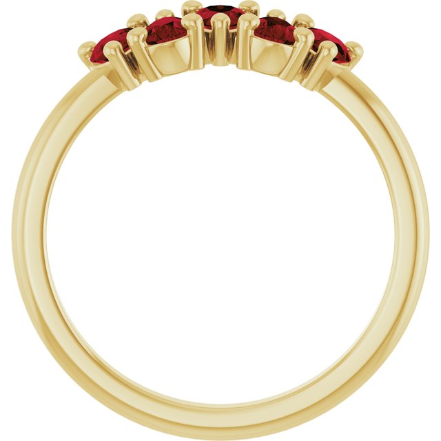 Pear Mozambique Garnet Multi Stone Ring in Gold