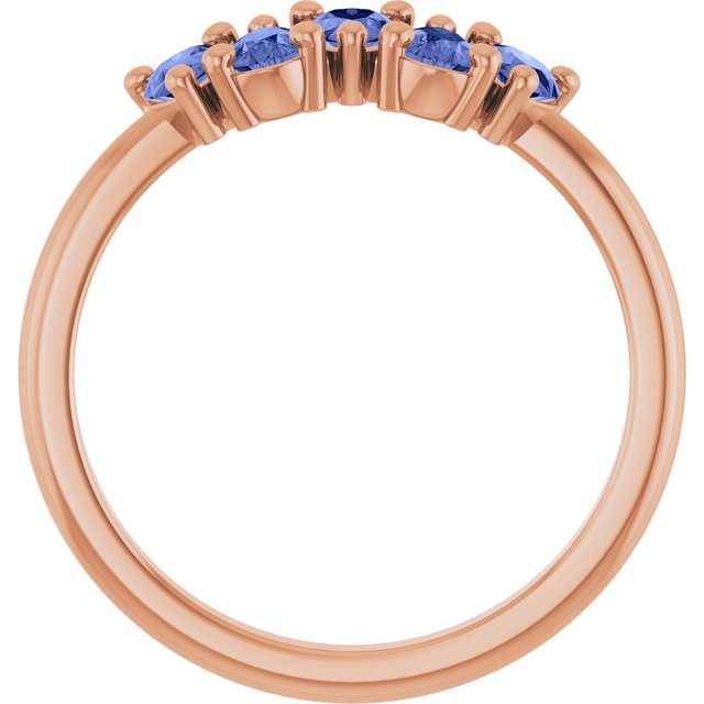 Pear Tanzanite Multi Stone Ring in Rose Gold