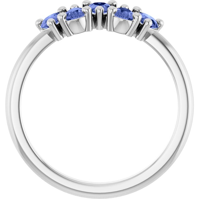 Pear Tanzanite Multi Stone Ring in White Gold