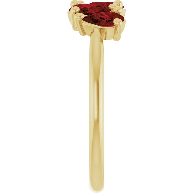 Pear Mozambique Garnet Multi Stone Ring in Gold