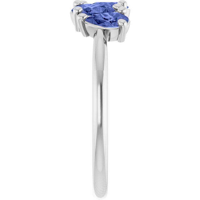 Pear Tanzanite Multi Stone Ring in White Gold