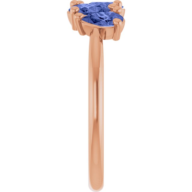 Pear Tanzanite Multi Stone Ring in Rose Gold