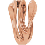 Pear Amethyst Negative Space Ring in Rose Gold