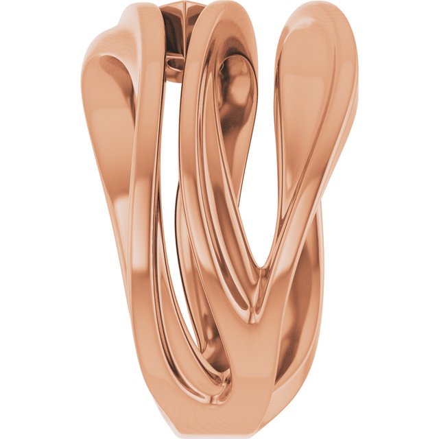 Pear Citrine Negative Space Ring in Rose Gold