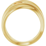 Pear Citrine Negative Space Ring in Yellow Gold
