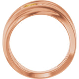 Pear Citrine Negative Space Ring in Rose Gold