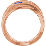Pear Iolite Negative Space Ring in Rose Gold