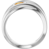Pear Citrine Negative Space Ring in Platinum
