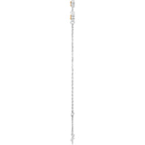 3-Stone Natural Citrine & Round Bezel-Set Link Bracelet In Set