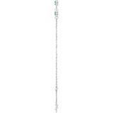 3-Stone Lab-Grown Emerald & Round Bezel-Set Link Bracelet In Set
