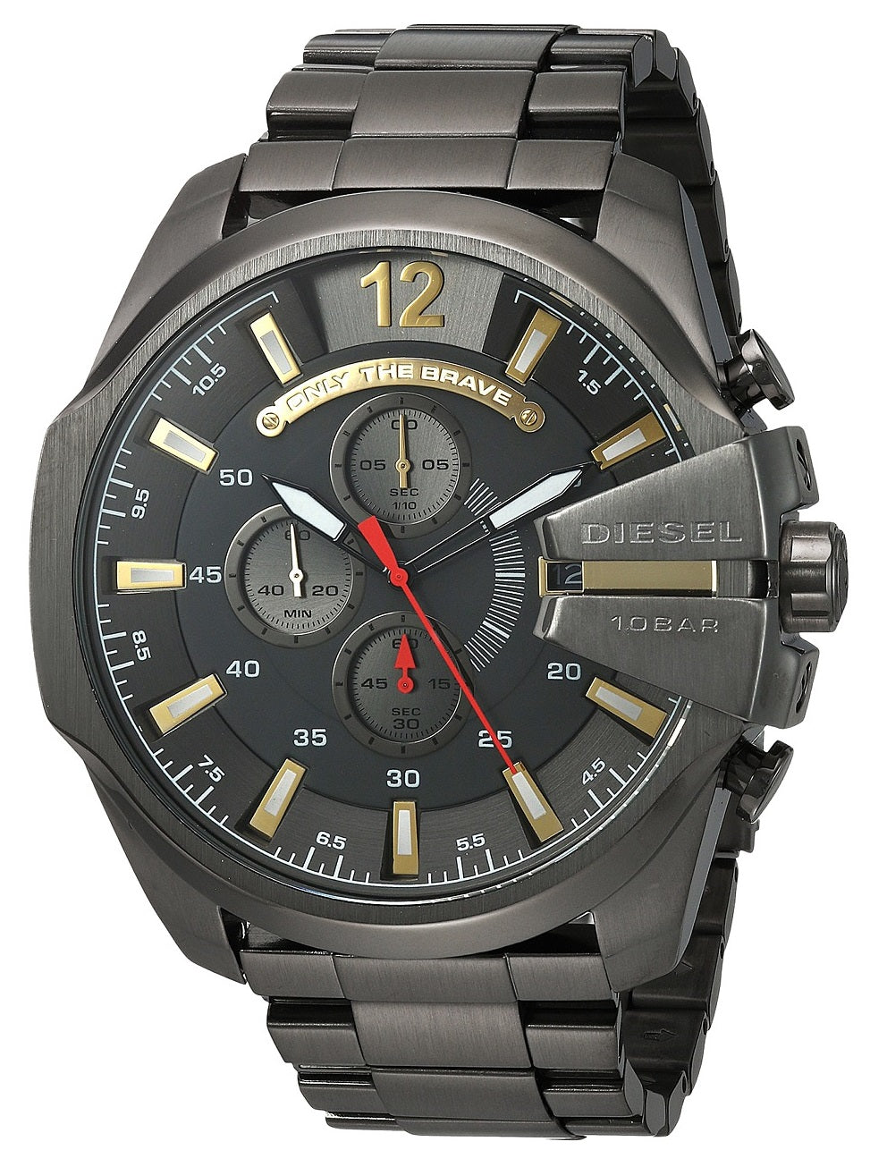 Mega Chief Gunmetal Stainless Steel Chronograph Mens Watch