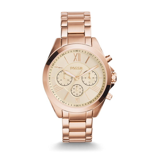 Fossil Women's Modern Courier Chronograph -Tone Stainless Steel Watch - Rose Gold