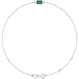 1-Stone Lab-Grown Emerald & Emerald Bezel-Set Link Bracelet In Set