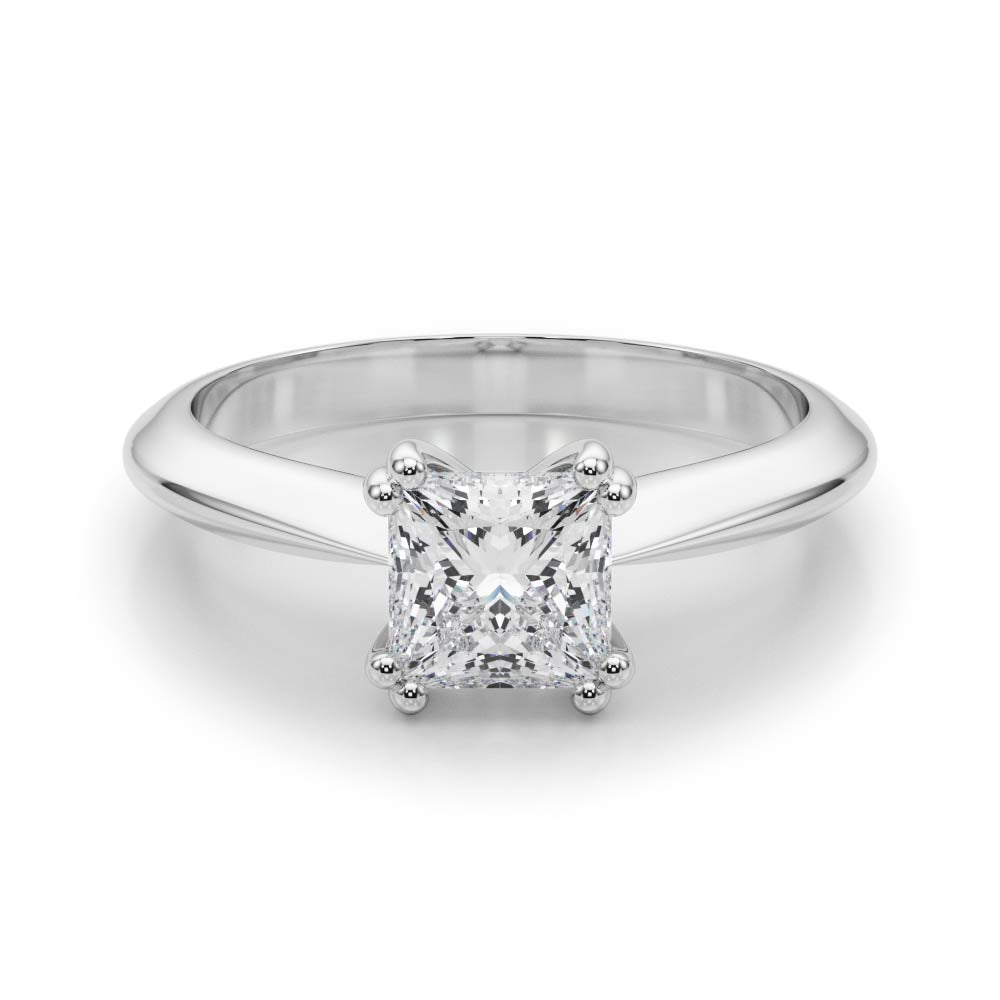 IGI Lab-Grown Cushion Diamond Double 4 Prong Solitaire Engagement Ring, D Color VVS Clarity