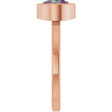 Round Lab-Grown Alexandrite Solitaire Ring in Gold