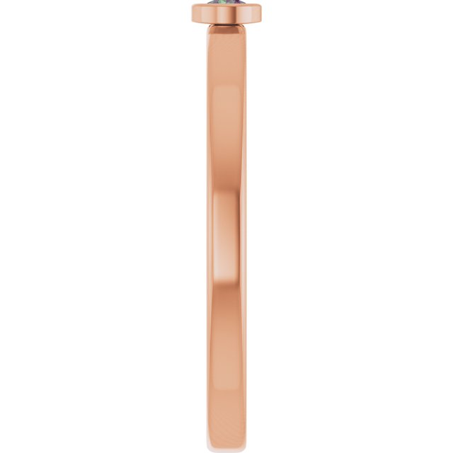 Round Alexandrite Solitaire Ring in Rose Gold