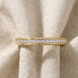 Lab Diamond Heritage Grain Ring 0.15ct H/SI in 18K Gold Vermeil