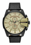 Diesel Mega Chief Men’s Chronograph Watch – Gold Dial, Plated Stainless-Steel Case