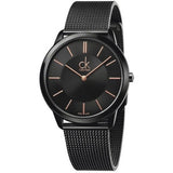 CK Calvin Klein Minimal Black Mesh Strap Mens