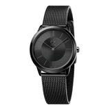 CK Calvin Klein Minimal Black Mesh Strap Black Dial Women Watch One Size