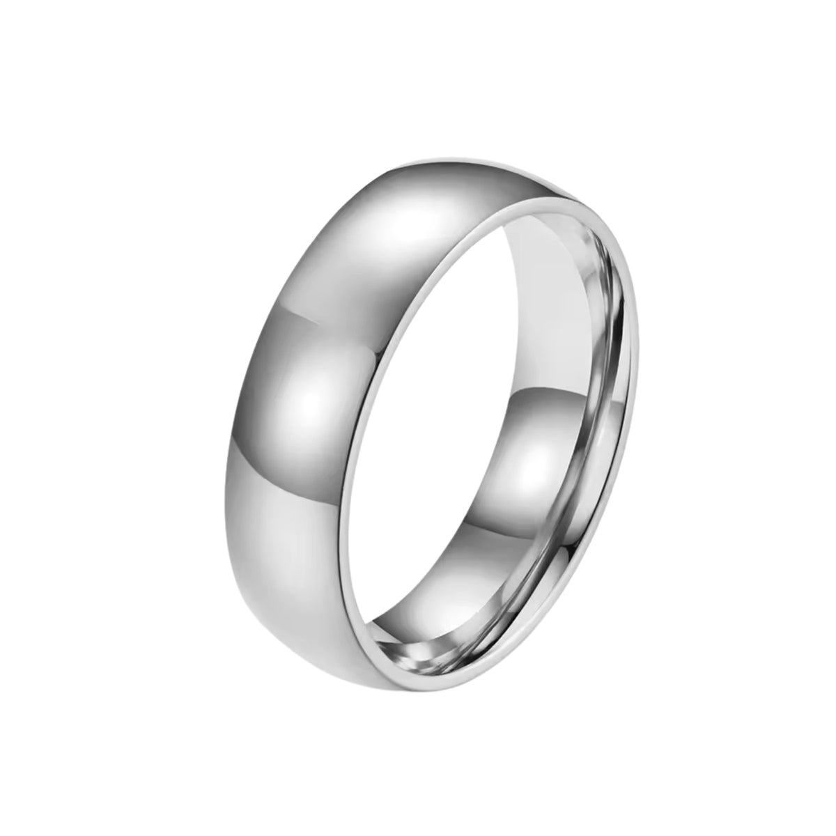 Plain platinum wedding band, Comfort fit platinum ring