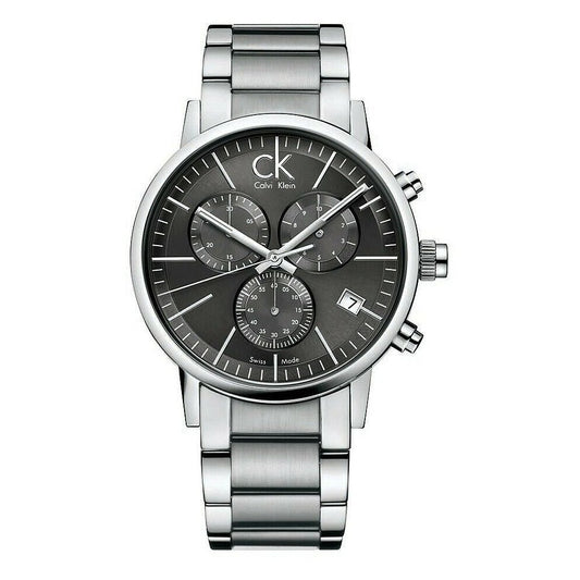 Calvin Klein Post Minimal Men's Watch K7627161|Chronograph Black Dial|Stainless