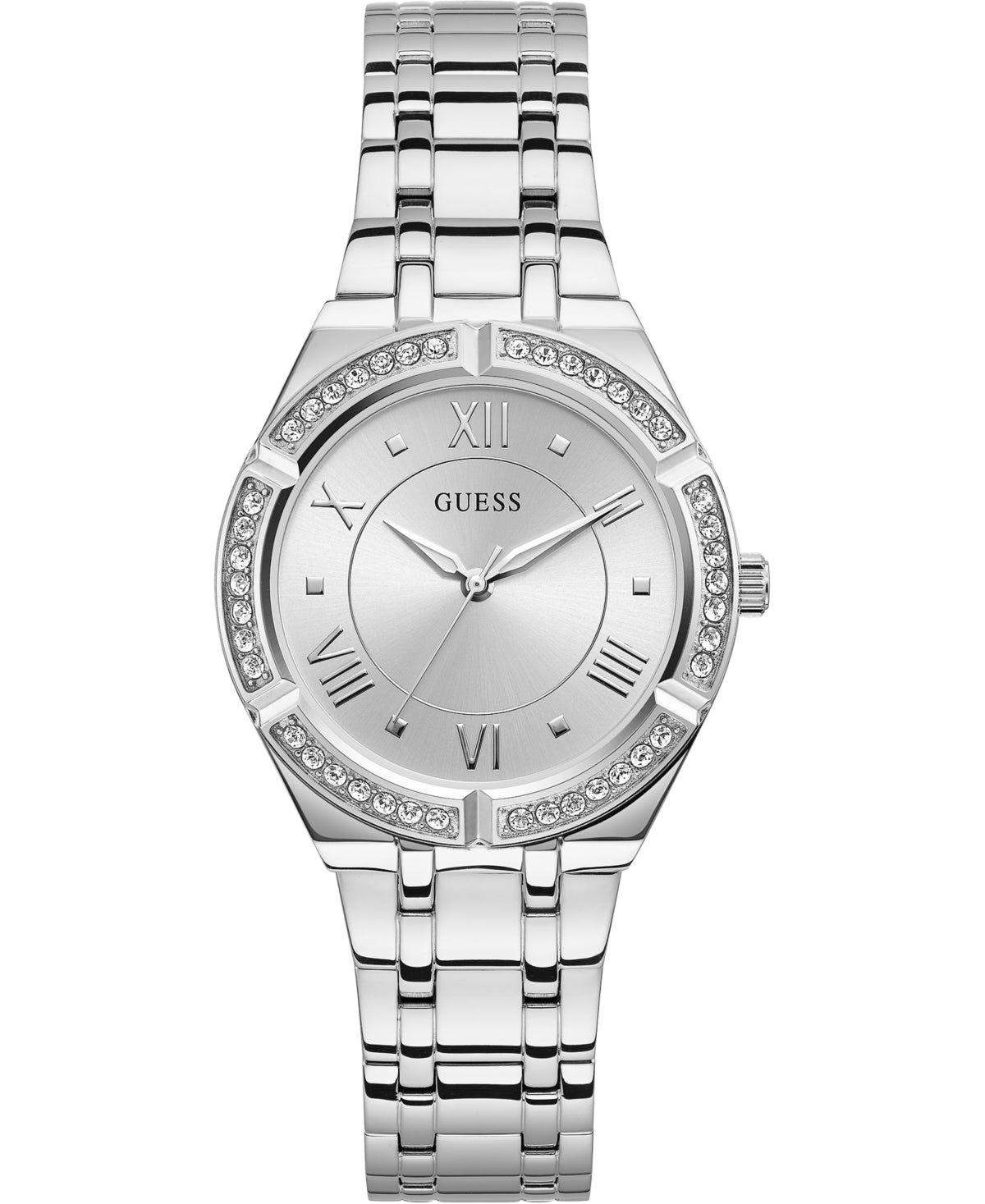 Montre femme GUESS GW0033L1 – Cadran argenté, bracelet en acier inoxydable