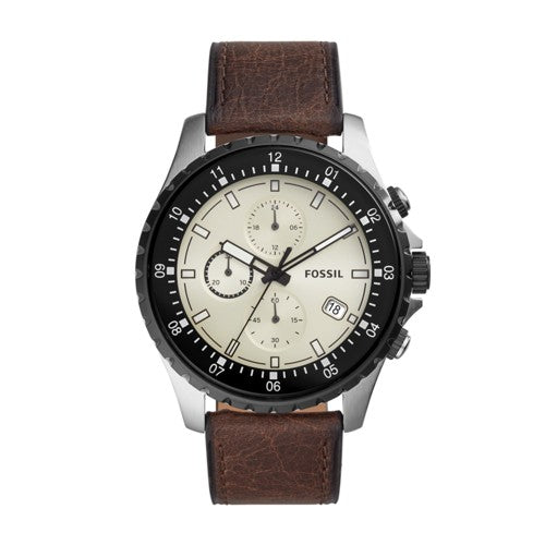 Fossil Forrester Men’s Chronograph Watch – Black Dial, Black Stainless-Steel Bracelet