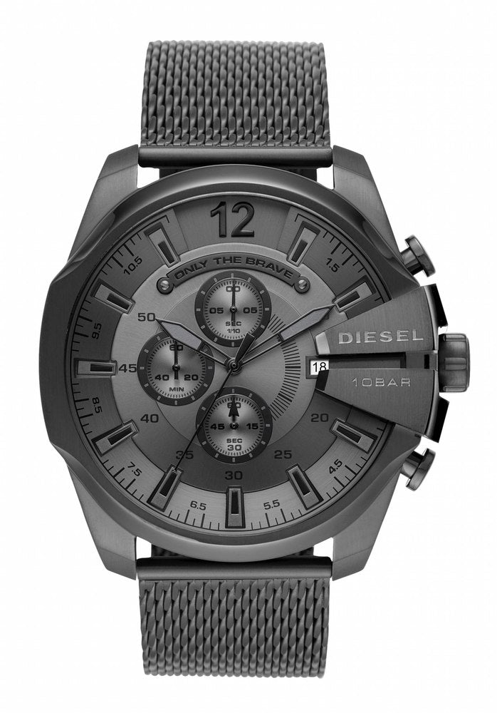 Diesel Mega Chief Chronograph Men's Watch Gunmetal Stainless Steel UNI