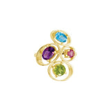 Oval Multi-Gemstone Multi Stone Ring in Yellow Gold