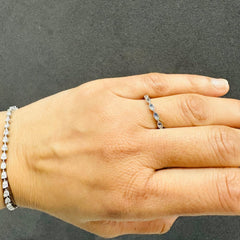 milgrain pave diamond ring