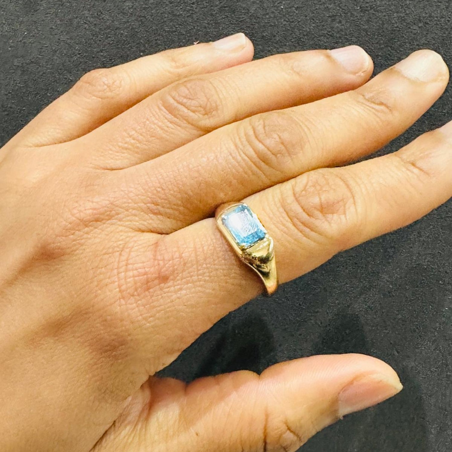 topaz solitaire ring